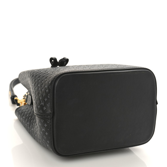 LOUIS VUITTON Calfskin Nanogram Embossed Neonoe BB Black