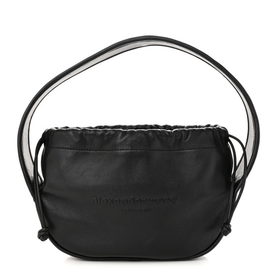 ALEXANDER WANG Lambskin Small Cinch Hobo Black