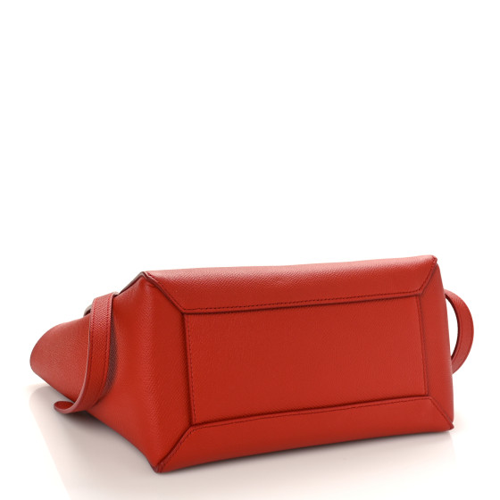 CELINE Grained Calfskin Micro Belt Bag Fox Red 1381648