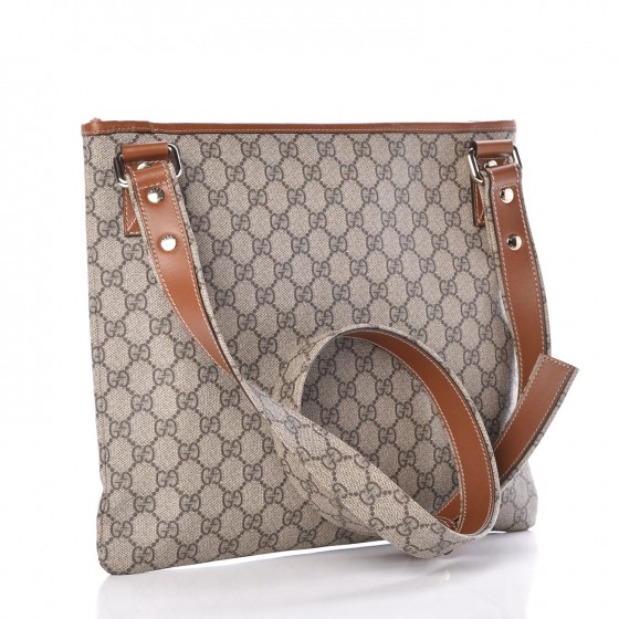 GUCCI GG Supreme Monogram Web Messenger Brown 325210