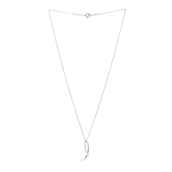 TIFFANY Sterling Silver Elsa Peretti Letter L Pendant
