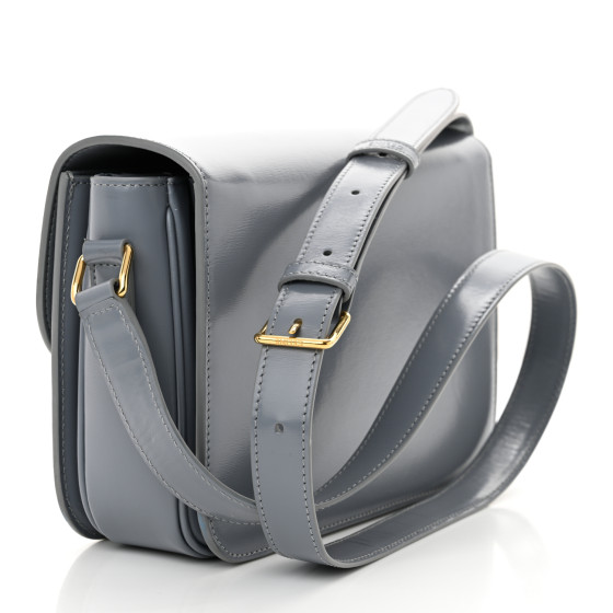 CELINE Shiny Calfskin Medium Triomphe Soft Blue 1648295