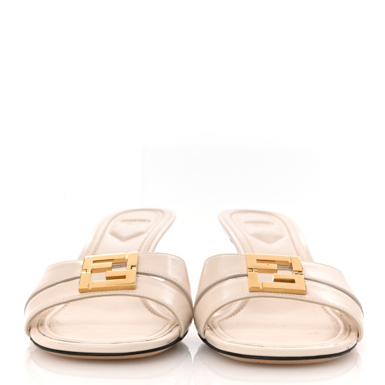 サンダル・ミュール FENDI SANDALO INFRADITO FENDI FFOLD IN PELLE DI SERPENTE Fendi Ffold Heeled Sandals – Overstock