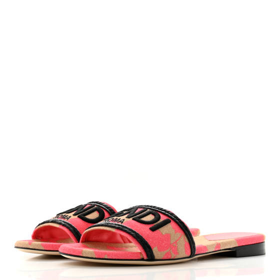 サンダル・ミュール Fendi Ff Embroidery Sandals Fendi FF Embroidered Denim Dual Buckle Slide Sandals