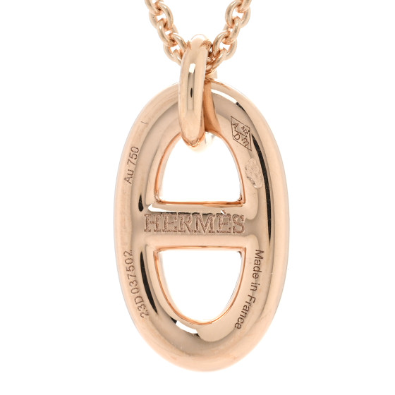 HERMES 18K Rose Gold PM Farandole Pendant Necklace 1641810