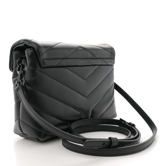 SAINT LAURENT Calfskin Y Quilted Monogram Toy Loulou
