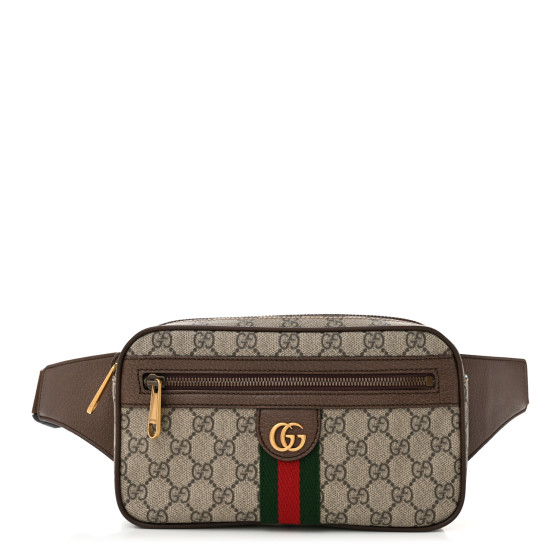 GUCCI Soft GG Supreme Monogram Medium Ophidia Belt Bag Dark