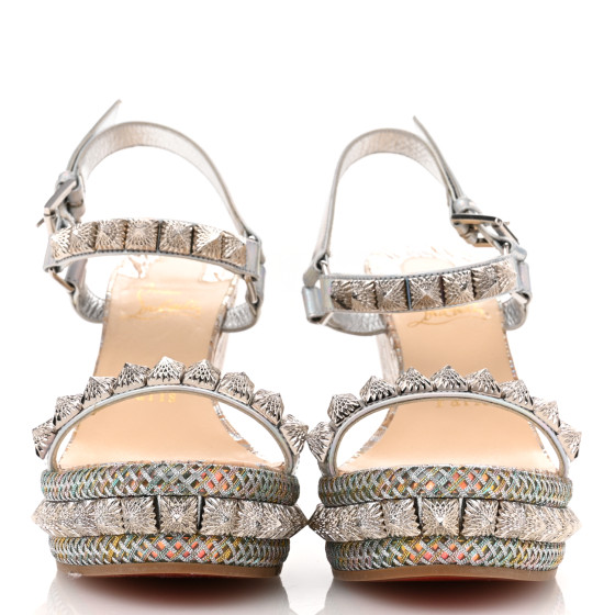 ルブタン PYRADIAMS 110 LIEGE PEPITE サンダル 37 Christian Louboutin | Pyradiams 110 lige pepite silver