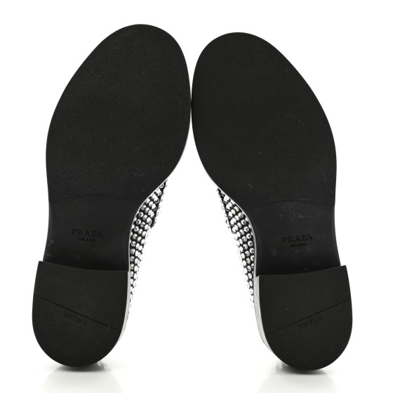 Louis様　PRADA PRADA Spazzolato Metal Triangle Logo 50mm Loafers 39 Black