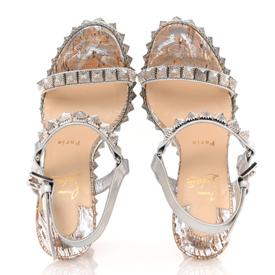 ルブタン PYRADIAMS 110 LIEGE PEPITE サンダル 37 Christian Louboutin | Pyradiams 110 lige pepite silver