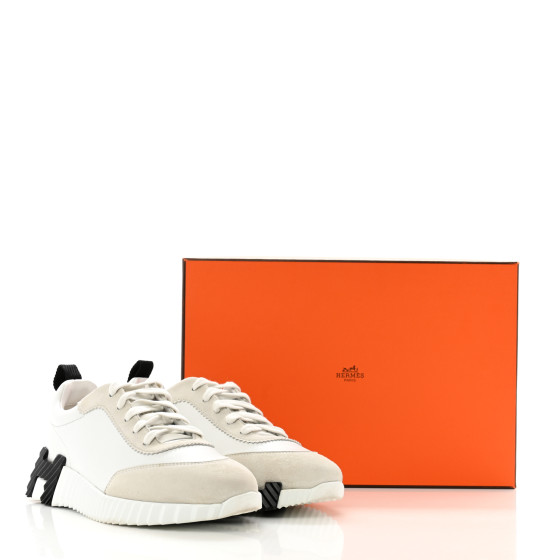 ★Hermes★Bouncing Sneakers Calfskin Suede Goatskin★Blanc Hermes Blanc Calfskin Leather/Goatskin Suede Bouncing