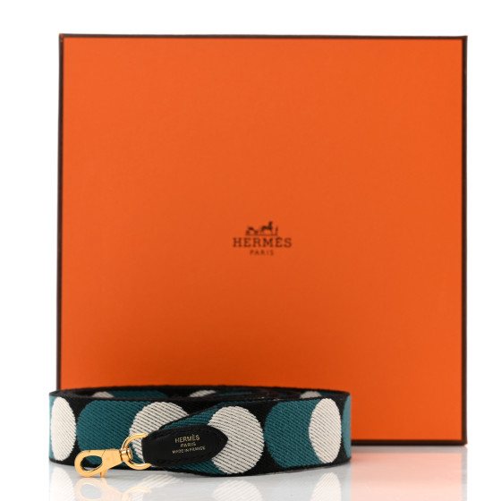 HERMES Toile Swift 25mm Sangle Flipperball Shoulder Strap