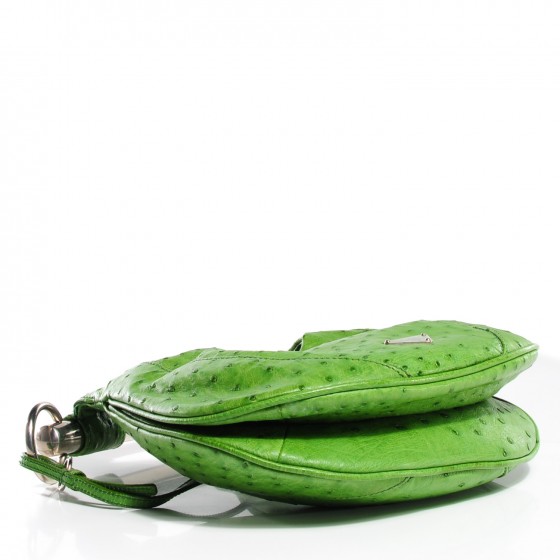 PRADA Ostrich Metal Bar Bag 111891 | FASHIONPHILE