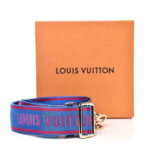 LOUIS VUITTON Nylon Bandouliere Shoulder Strap Blue Magenta