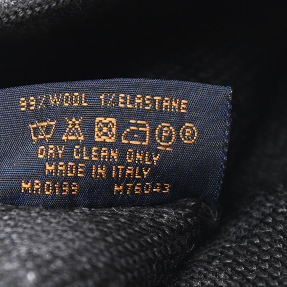 LOUIS VUITTON Wool Bonnet Petit Damier Graphite Beanie Hat