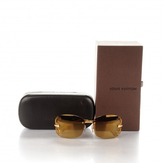 LOUIS VUITTON Lily Strass Sunglasses Z0640U Light Umber