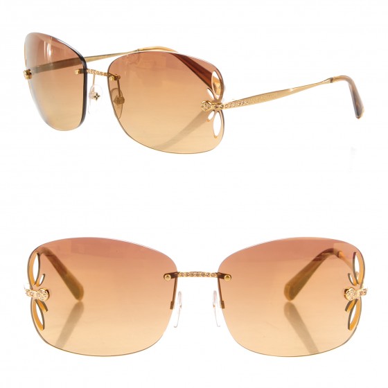 LOUIS VUITTON Lily Strass Sunglasses Z0640U Light Umber