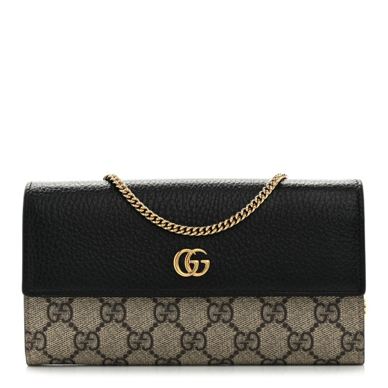 GUCCI Dollar Calfskin GG Supreme Monogram Petite GG Marmont