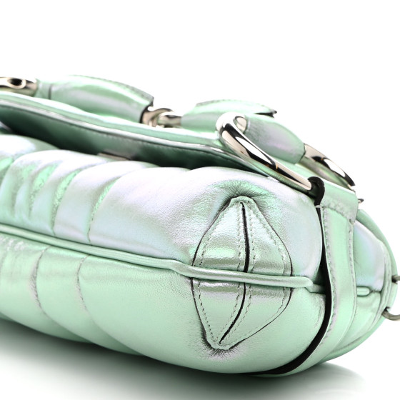 ショルダーバッグ・ポシェット Iridescent Green Horsebit Chain Medium Shoulder Bag Gucci Iridescent Green Horsebit Shoulder Bag - Runway Catalog