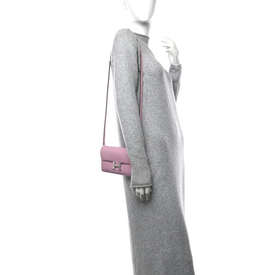 【HERMES】Clochette wallet ウォレット★ Epsom カーフスキン HERMES Epsom Constance Wallet To Go Mauve Sylvester 1672623