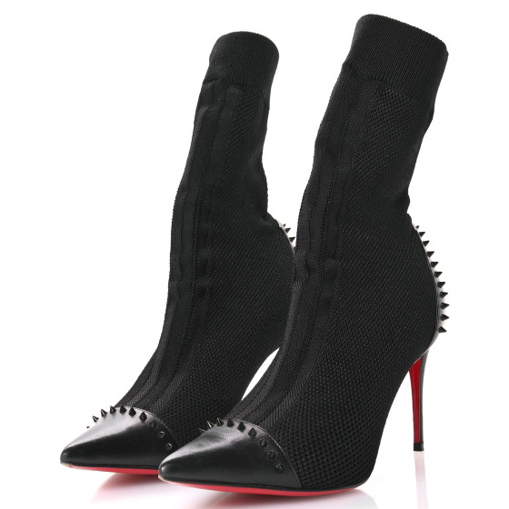 靴 Christian louboutin  Dovi Dova 85 37.5 CHRISTIAN LOUBOUTIN Shiny Nappa Maille Tricot Dovi Dova 85