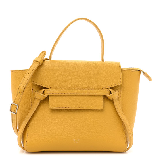 CELINE Grained Calfskin Nano Belt Bag Sunflower
