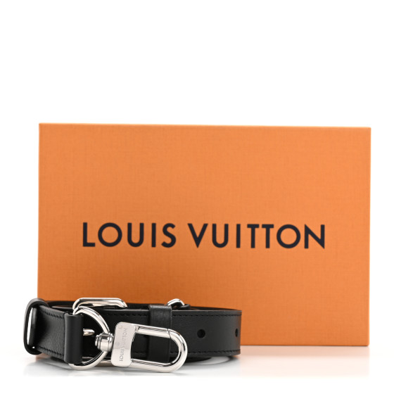 LOUIS VUITTON Calfskin 16mm Adjustable Shoulder Strap Black