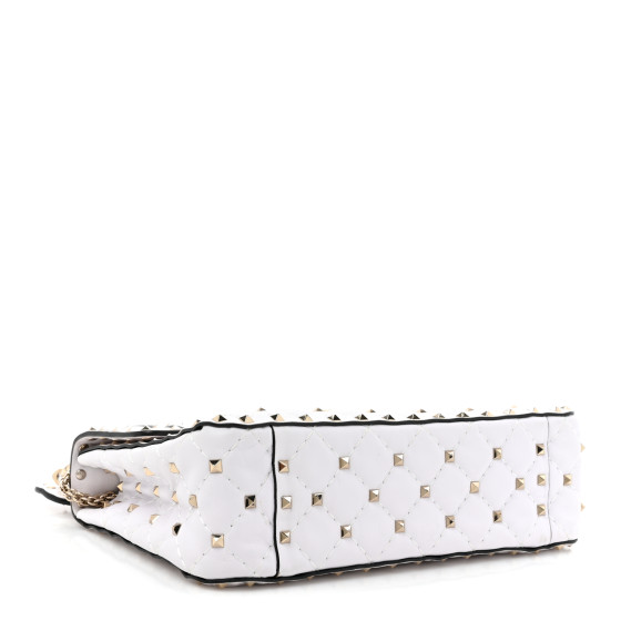 VALENTINO GARAVANI Lambskin VLTN Print Medium Rockstud Spike