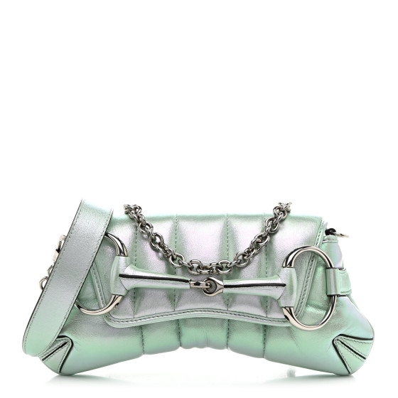 GUCCI Iridescent Nappa Vertical Matelasse Medium Maxi