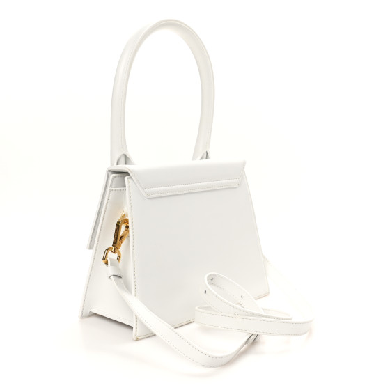 【極美品】JACQUEMUS ホワイト ハンドバッグ JACQUEMUS Smooth Calfskin Le Grand Chiquito White 1666675