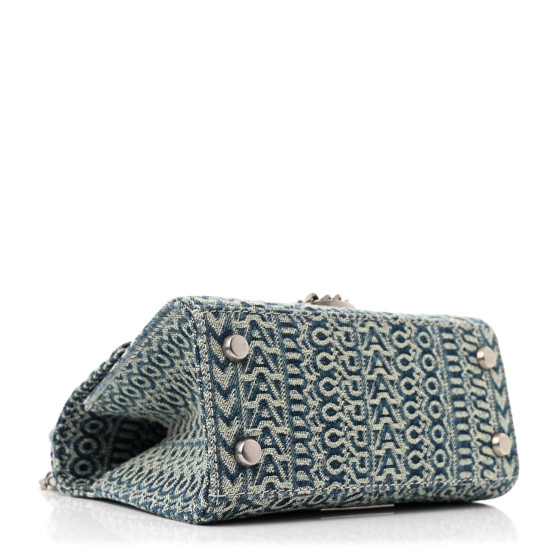セール☆MARC JACOBS THE MONOGRAM DENIM ST MARC TOP HANDLE MARC JACOBS The Washed Monogram Denim St. Marc Top Handle