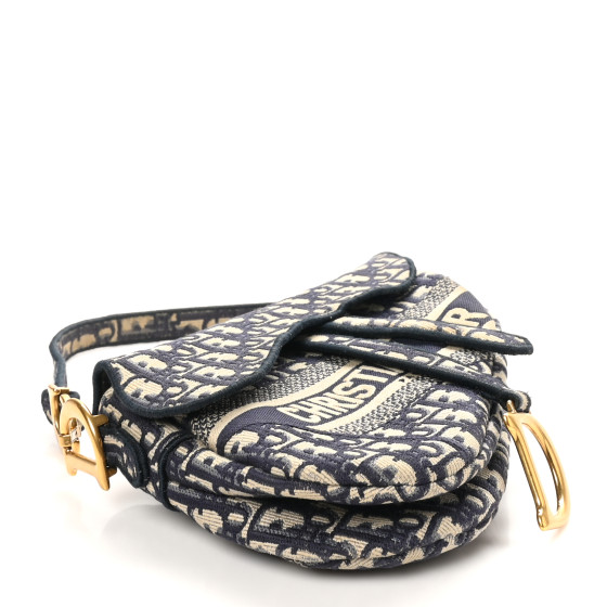 ハンドバッグ Dior | Essentials Blue Oblique Embroidery SADDLE Dior Saddle Bag Blue Oblique Embroidery Brushed GHW with