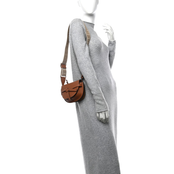 LOEWE｜ (Mini Gate Dual bag in soft calfskin and jacquar Mini Gate Dual bag in soft calfskin and jacquard Beige - LOEWE