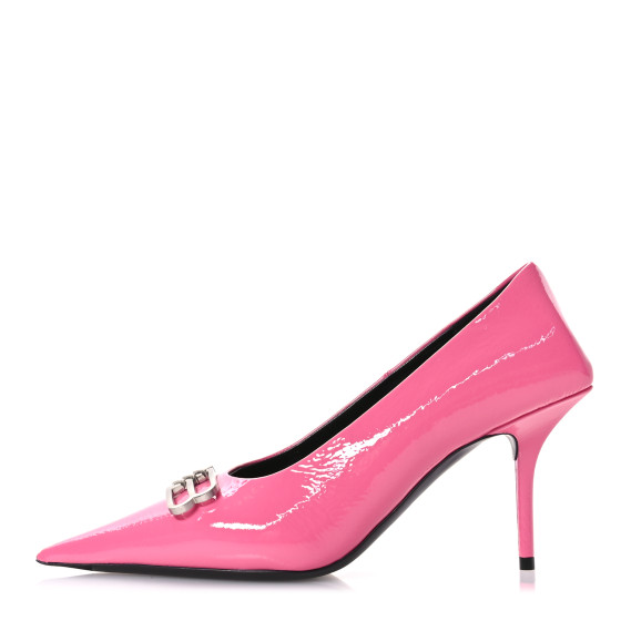 【BALENCIAGA】SQUARE KNIFE 80MM パンプス Square Knife BB 80 leather pumps in black - Balenciaga