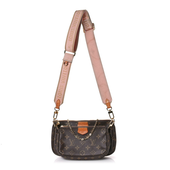 LOUIS VUITTON Monogram Multi Pochette Accessories Rose Clair