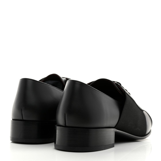 みな CHANEL Calfskin Elastic Lace Up Cap Toe CC Loafers 36 Black