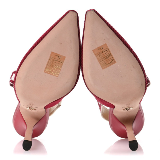 CHRISTIAN DIOR Technical Canvas Ribbon J Adior Slingback