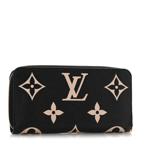 LOUIS VUITTON Empreinte Monogram Giant Clemence Wallet Black