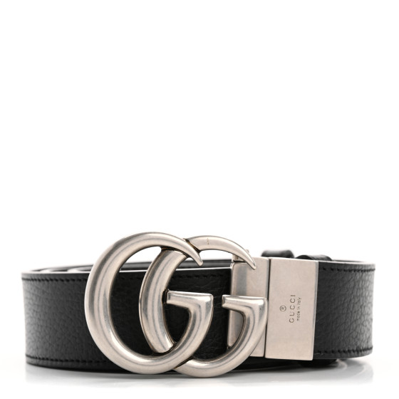 GUCCI メンズベルト　95/38 GUCCI Belt Men Interlocking Leather Black Size 95/38 53379c