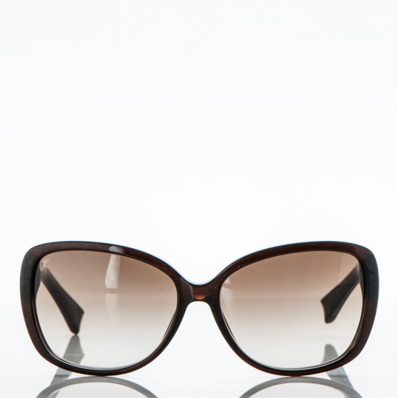 LOUIS VUITTON Heather Strass Sunglasses Z0456W Brown 183237