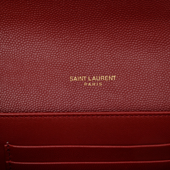 SAINT LAURENT Grain De Poudre Monogram Cassandra Chain