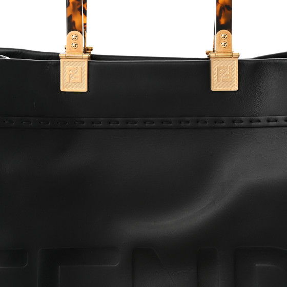 FENDI Vitello King Plexiglass Large Fendi Sunshine Shopper