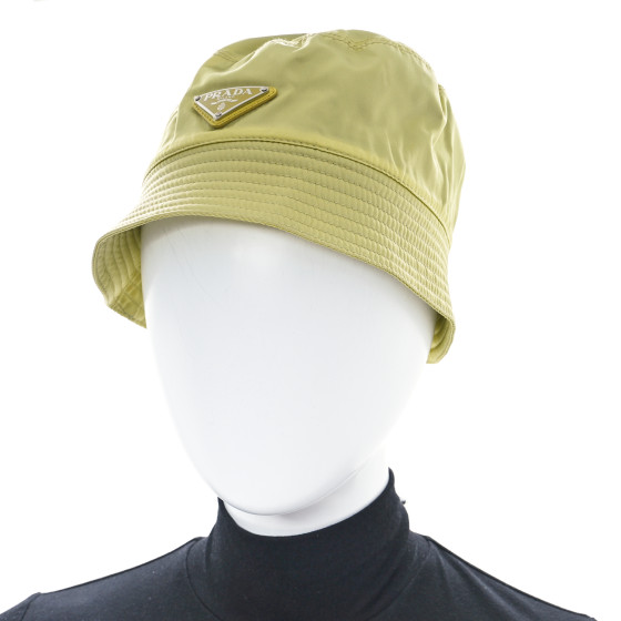★【PRADA】★RE-NYLON Triangle Logo Visor Bucket Ha.t★ Prada Triangle Logo Bucket Re-Nylon Fisherman Hat Cap with