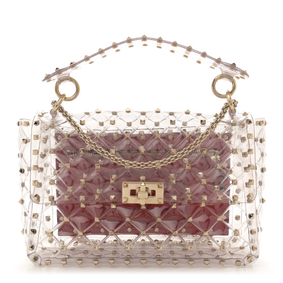 【関税込み】VALENTINO GARAVANI 'ROCKSTUD SPIKE' SHOULDER BAG VALENTINO GARAVANI PVC Medium Rockstud Spike Shoulder Bag