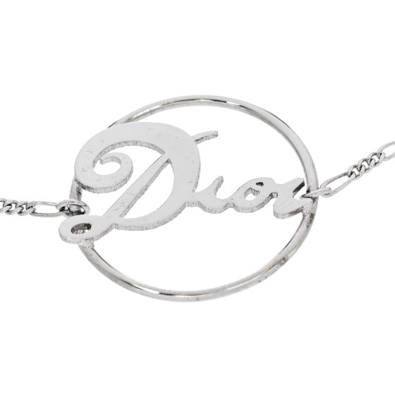 アクセサリー VINTAGE CHRISTIAN DIOR SILVER BRACELET Christian Dior Vintage Bracelet Silver Tone 1990's Y2K. Pink