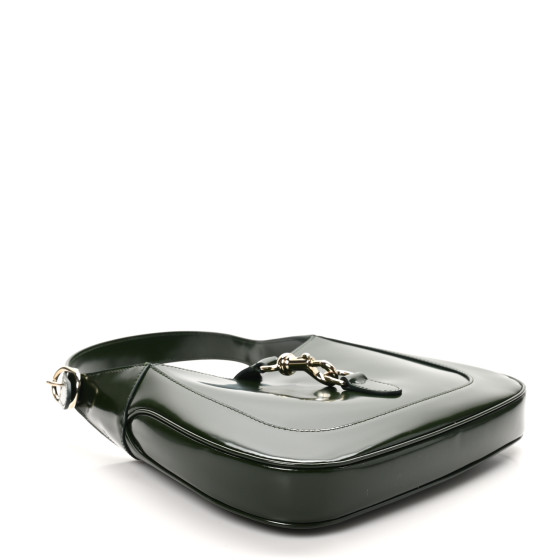 GUCCI バック GUCCI Patent Calfskin Small Jackie Shoulder Bag Forest Green