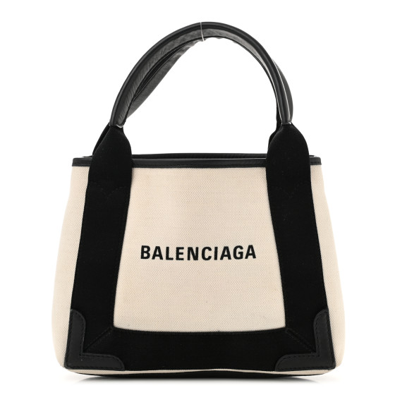 BALENCIAGA ハンドバッグ ネイビーXS 390346 2HH3N NAVY CABAS Balenciaga Navy Cabas Xs 390346 Women'S Leather Handbag