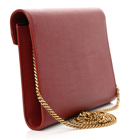 SAINT LAURENT Grain De Poudre Monogram Cassandra Chain