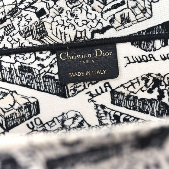 Christian Dior ミッツァ plan de paris Plan de Paris Mitzah Scarf White and Black Silk Twill | DIOR
