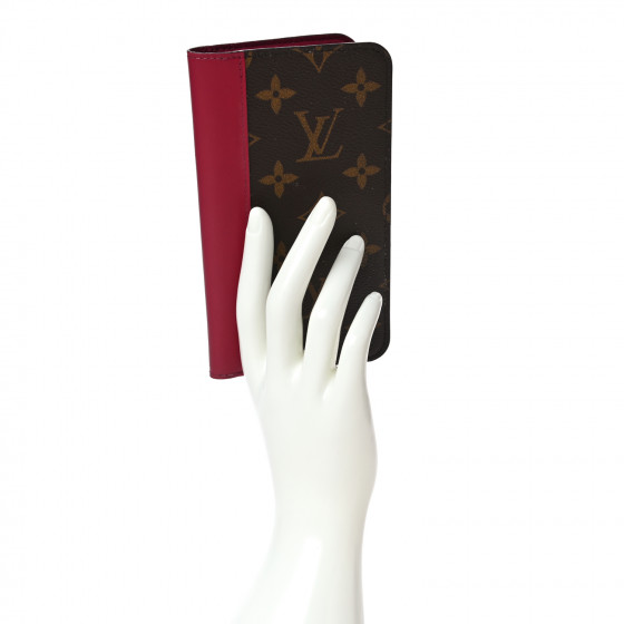 Louis Vuitton iPhone 12/12 Pro ケース レッド LOUIS VUITTON Monogram iPhone 12 Pro Folio Case Fuchsia